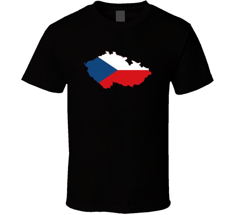 Czech Republic Flag Map T Shirt