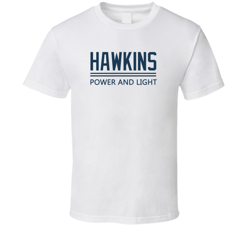 Stranger Things Hawkins Power And Light Energy Company Government Agent T Shirt