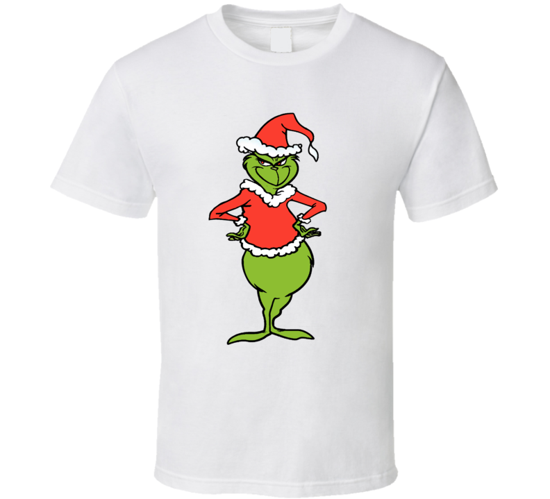 Grinch Dressed As Santa Christmas T Shirt