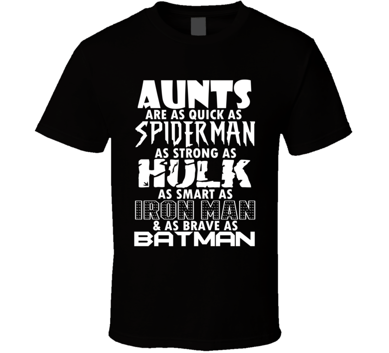 Aunts Funny Comic Book Superhero T Shirt