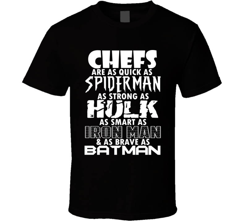 Chefs Funny Comic Book Superhero T Shirt