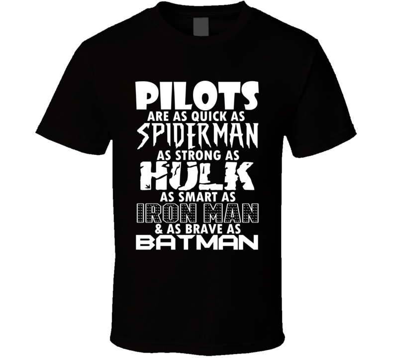 Pilots Funny Comic Book Superhero T Shirt