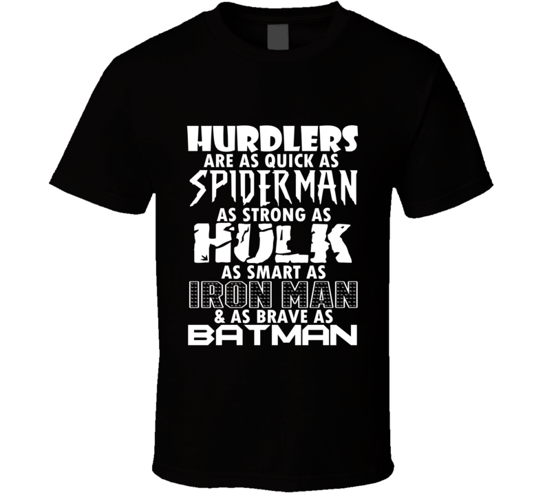 Hurdlers  Funny Comic Book Superhero T Shirt