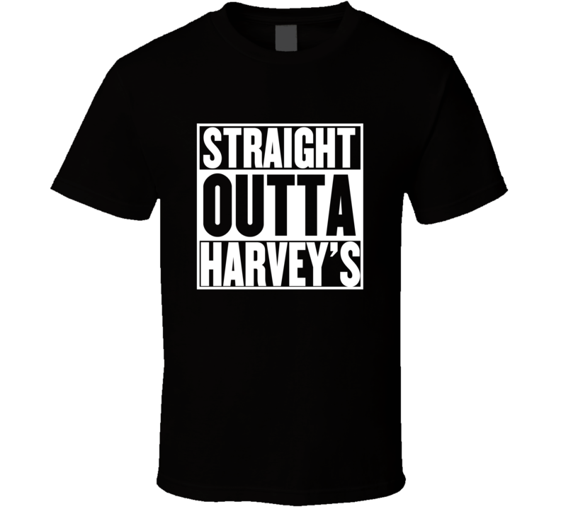 Straight Outta Harvey's Movie Parody Shirt