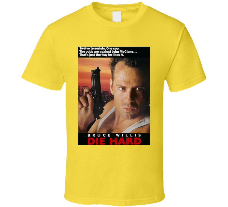 Die Hard Classic Movie Poster Cool Vintage Retro Gift T Shirt