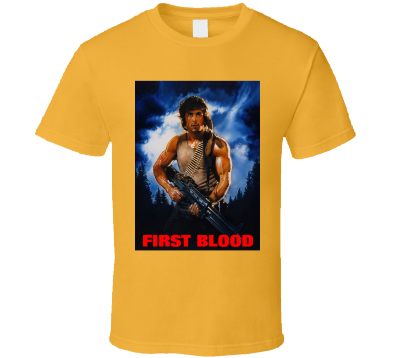 First Blood Classic Movie Poster Cool Vintage Retro Gift T Shirt