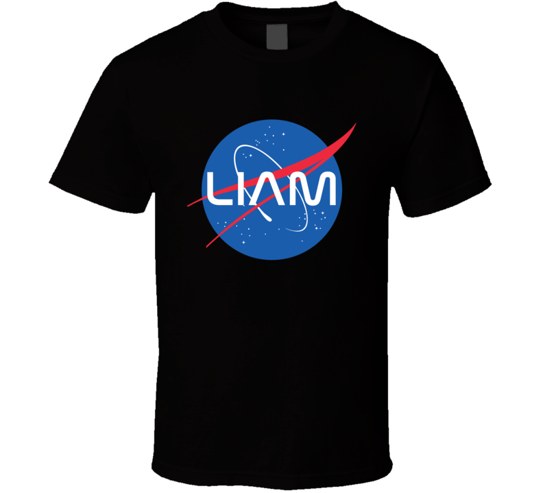 Liam NASA Logo Your Name Space Agency T Shirt