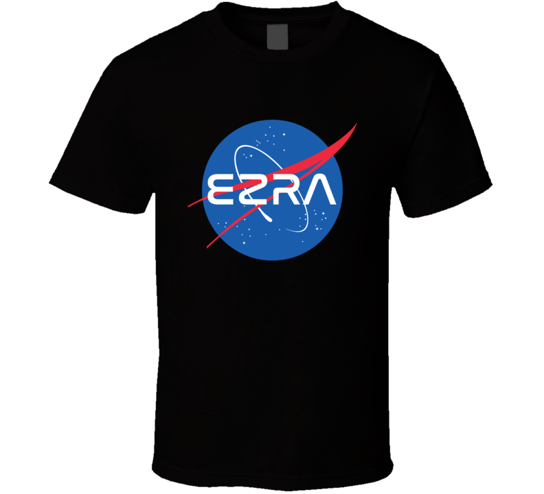 Ezra NASA Logo Your Name Space Agency T Shirt