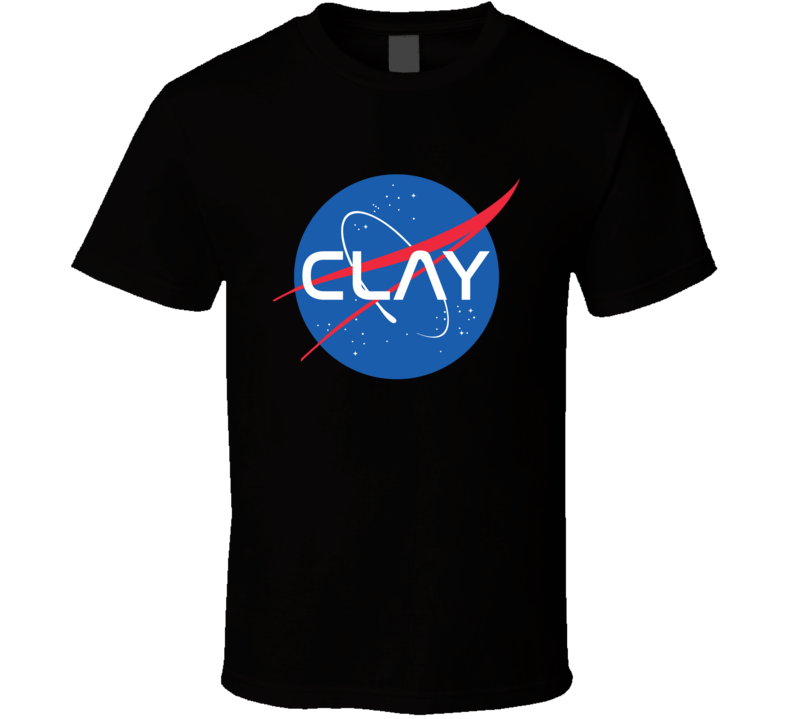 Clay NASA Logo Your Name Space Agency T Shirt