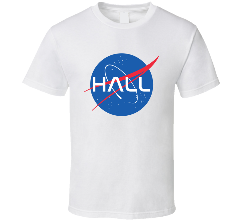 HALL NASA Logo Your Last Name Space Agency T Shirt