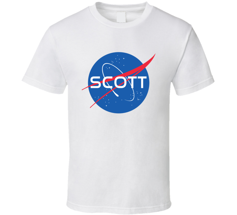 SCOTT NASA Logo Your Last Name Space Agency T Shirt