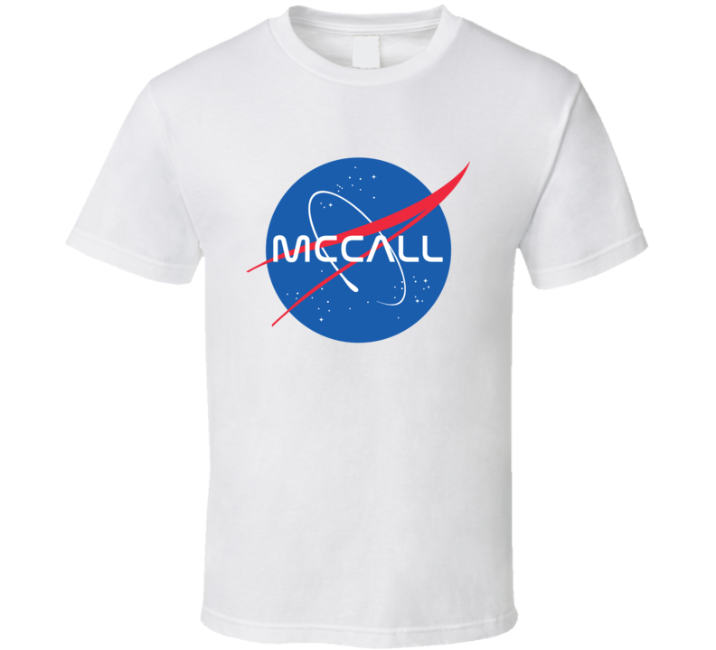 MCCALL NASA Logo Your Last Name Space Agency T Shirt