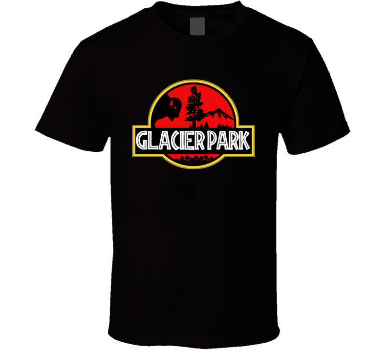 Glacier Park National Park Jurassic Park Parody T Shirt