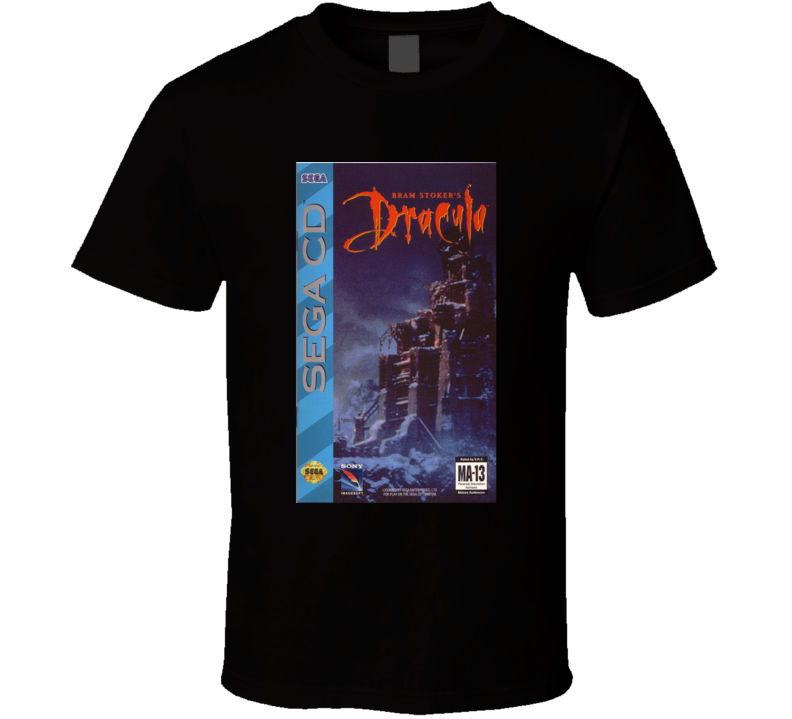 Bram Stokers Dracula Vintage Sega Video Game Box Cool T Shirt 