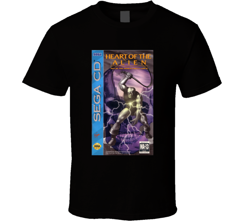 Heart Of The Alien Vintage Sega Video Game Box Cool T Shirt 