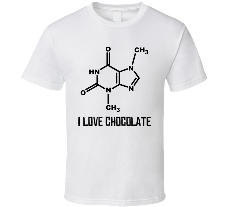 I Love Chocolate Molecule Funny T Shirt