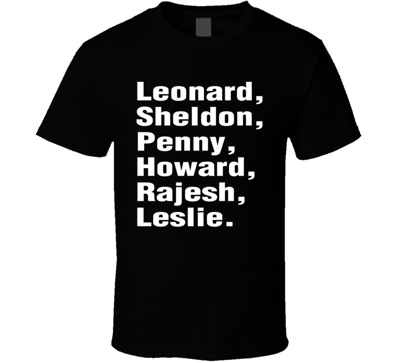 The Big Bang Theory Tv Show T Shirt