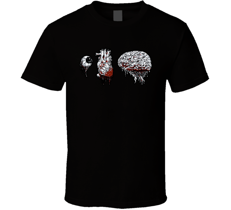 Eye Heart Brains Zombie T Shirt