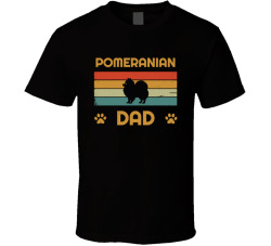 Pomeranian Dad T Shirt Popular Dog Breed Fathers Day Gift Present For Men