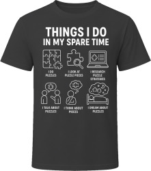 Things I Do: Do Puzzles Puzzle Lover T Shirt