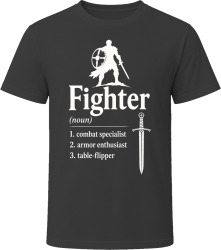 Fighter Definition RPG Role Playing Game Warrior T Shirt
