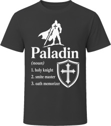 Paladin Definition RPG Role Playing Game Holy Warrior T Shirt