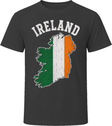 Ireland Map with Flag Travel Enthusiast Gift T Shirt