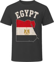 Egypt Map with Flag Travel Enthusiast Souvenir T Shirt