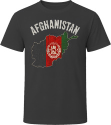 Afghanistan Flag Map Travel Enthusiast Souvenir T Shirt