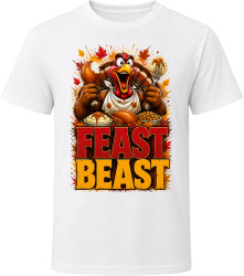 Feast Beast. Funny Thanksgiving Text T Shirt