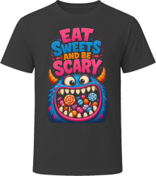 Eat Sweets And Be Scary. Trick-Or-Treat Fun T Shirt