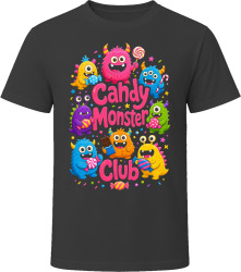 Candy Monster Club. Fun Halloween Design T Shirt