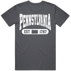 PENNSYLVANIA Collegiate Arch. Vintage Varsity Athletic State Pride T Shirt