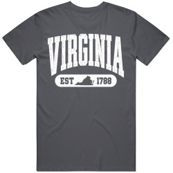 VIRGINIA Collegiate Arch. Vintage Varsity Athletic State Pride T Shirt