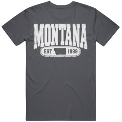 MONTANA Collegiate Arch. Vintage Varsity Athletic State Pride T Shirt