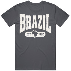 BRAZIL Collegiate Arch. Vintage Varsity Regional Pride T Shirt