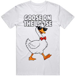 Goose on the Loose. Simple Comic Style T Shirt Goose on the Loose. Simple Comic Style T Shirt