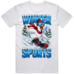Goose with a Snowboard. Winter Sports T Shirt Goose with a Snowboard. Winter Sports T Shirt