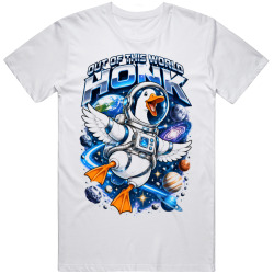 Goose in a Spacesuit. Cosmic Humor T Shirt Goose in a Spacesuit. Cosmic Humor T Shirt