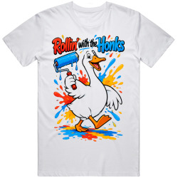 Goose with a Paint Roller. Artistic Humor T Shirt Goose with a Paint Roller. Artistic Humor T Shirt