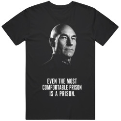 Patrick Stewart Prison Quote Freedom Portrait T Shirt Patrick Stewart Prison Quote Freedom Portrait T Shirt