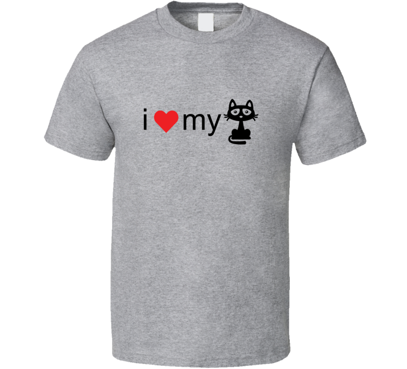 I Love My Cat Custom T Shirt