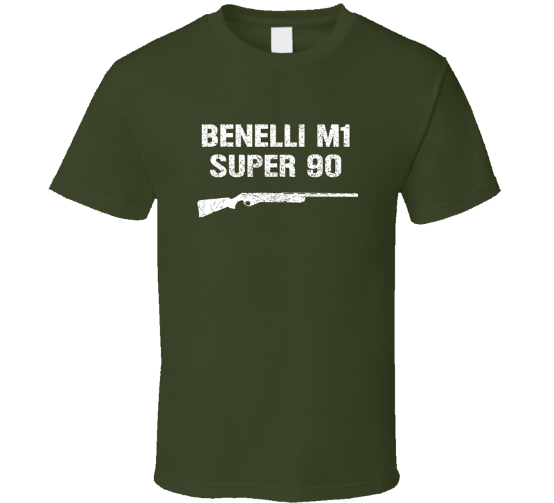 Benelli M1 Super 90 Shotgun Military Distressed T Shirt