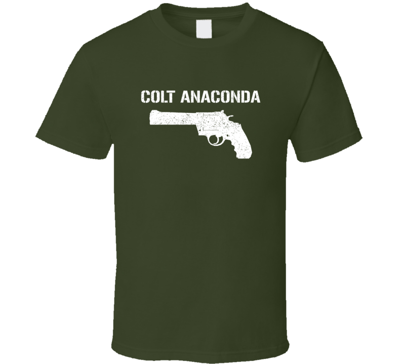 Colt Anaconda Revolver Military Distressed T Shirt