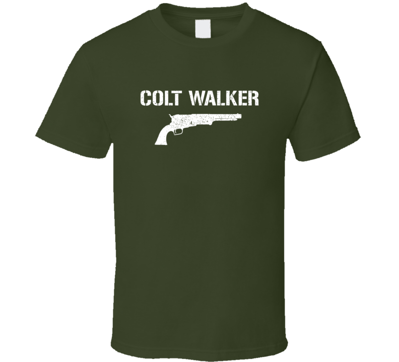 Colt Walker Revolver Military Distressed T Shirt