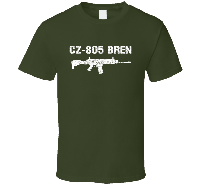 Cz805 Bren Rifle Military Distressed T Shirt