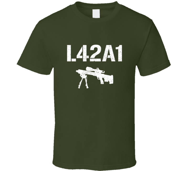 L42a1 Sniper Rifle Military Distressed T Shirt