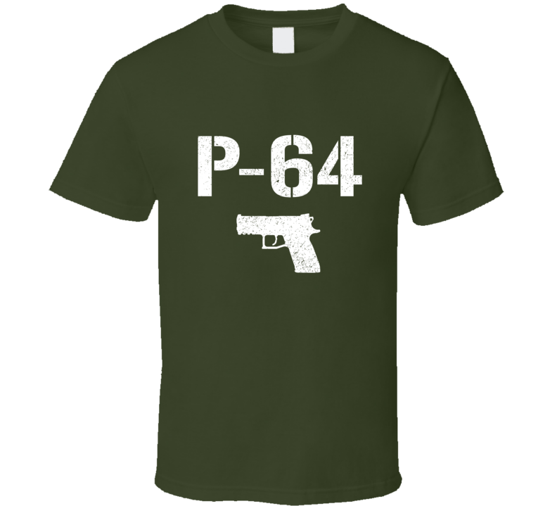 P64 Pistol Military Distressed T Shirt