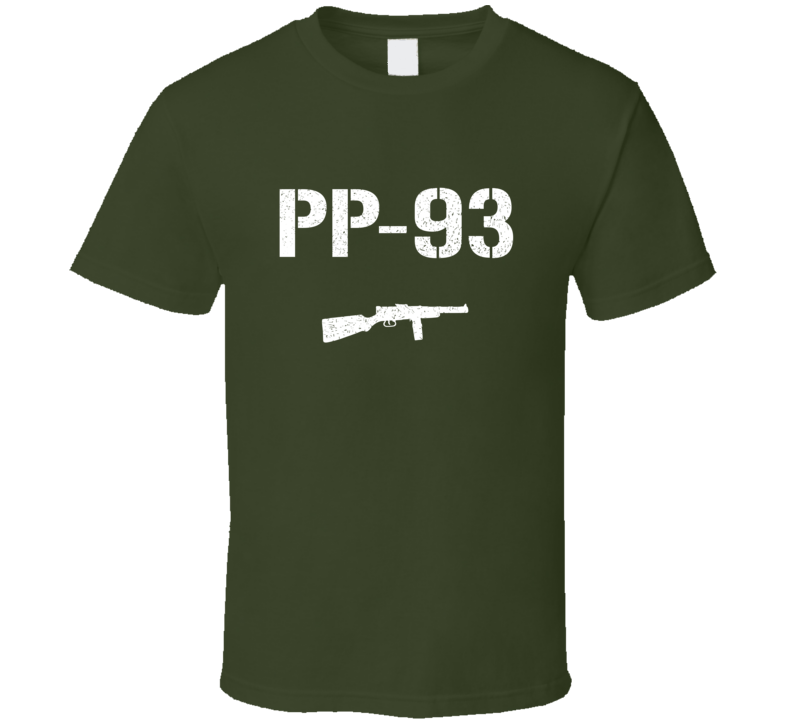 Pp93 Submachine Gun Military Distressed T Shirt