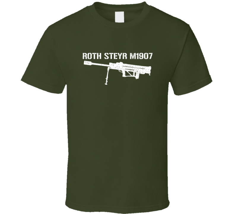 Roth Steyr M1907 Sniper Rifle Military Distressed T Shirt